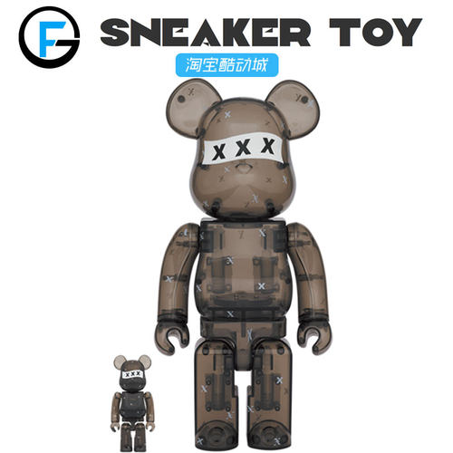 Bearbrick BE@RBRICK GOD SELECTION XXX BLACK CLEAR 100％400％