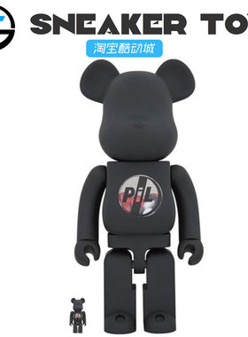 Bearbrick BE@RBRICK × Public Image Ltd Pil黑色药丸1000%400%