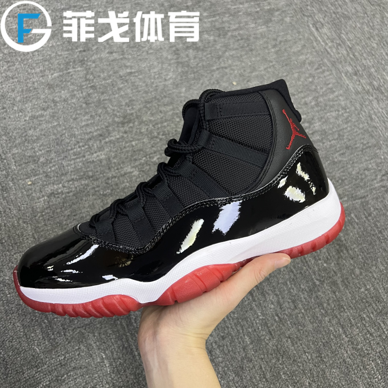 Air Jordan 11乔11 AJ11季后赛19年复刻黑红高帮篮球鞋 378037-06