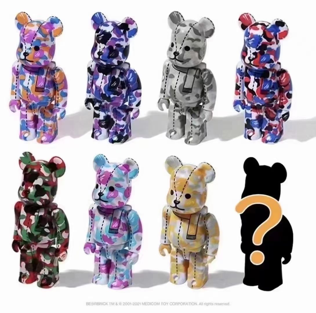 be@rbrick bearbrick bape28 周年 第二弹 盲盒100% 积木熊