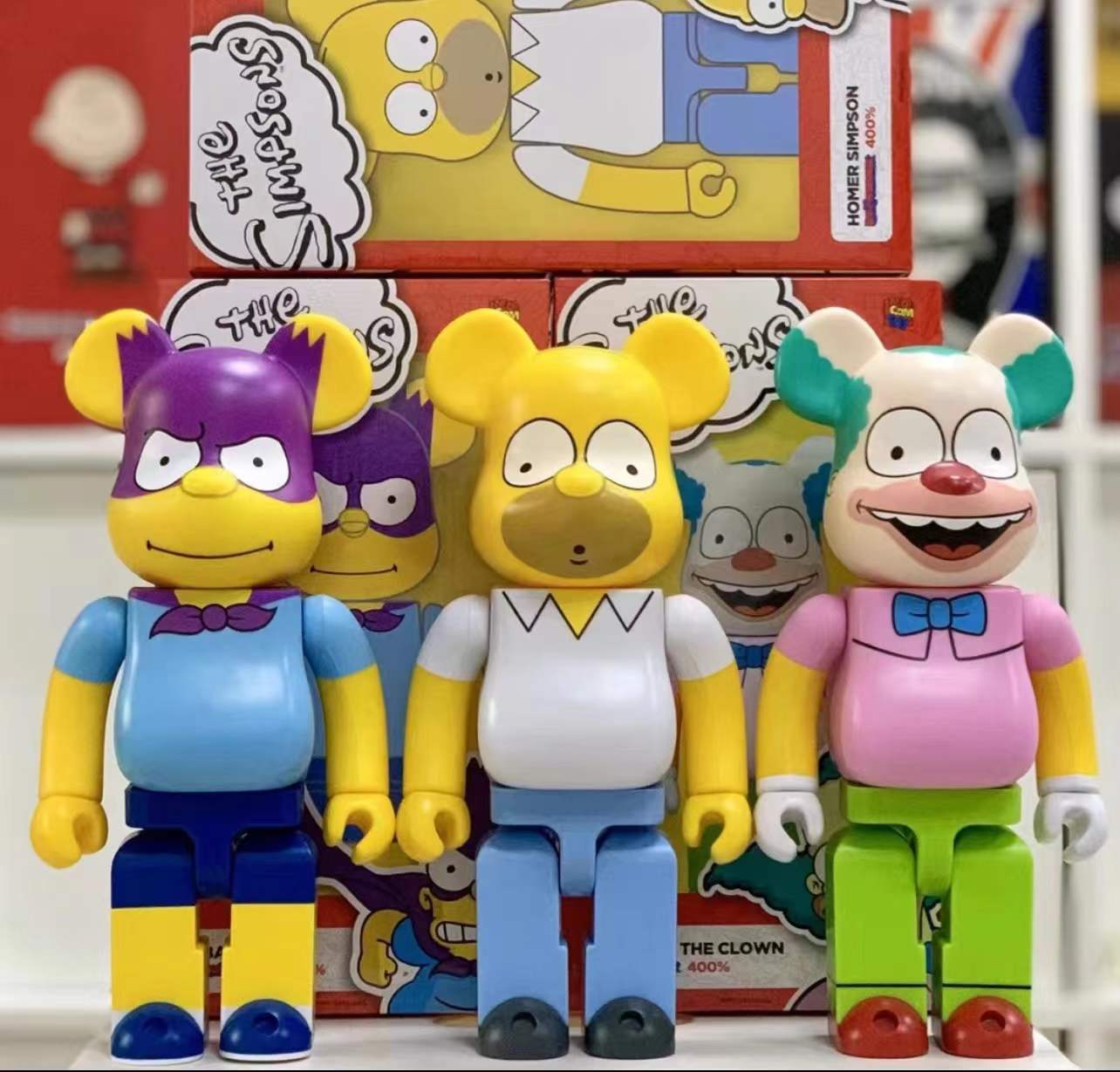 Bearbrick BE@RBRICK The Simpsons辛普森一套三只400%