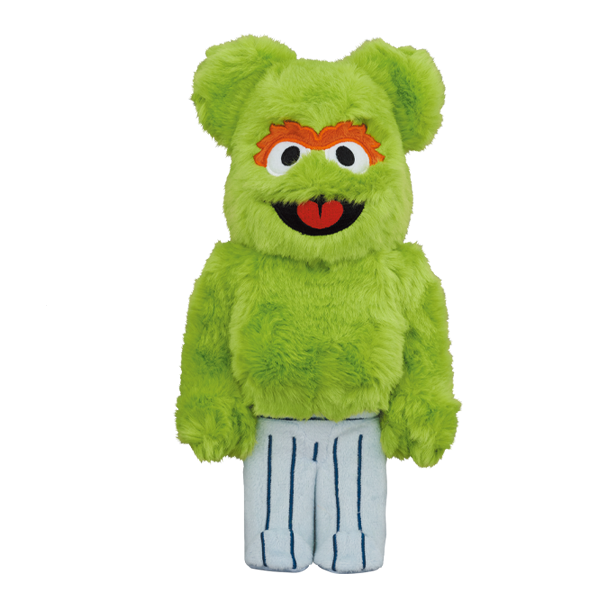 be@rbrick bearbrick oscar 绿毛芝麻街 积木熊手办400%|1000%