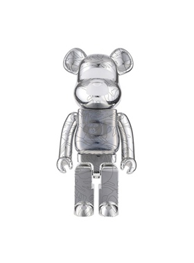 Bearbrick BE@RBRICK AAPE联名迷彩套组 银色 亮灯 积木熊 1000%