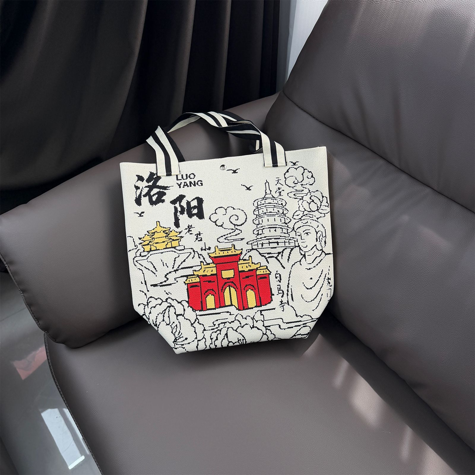 洛阳文创旅游纪念帆布风琴包