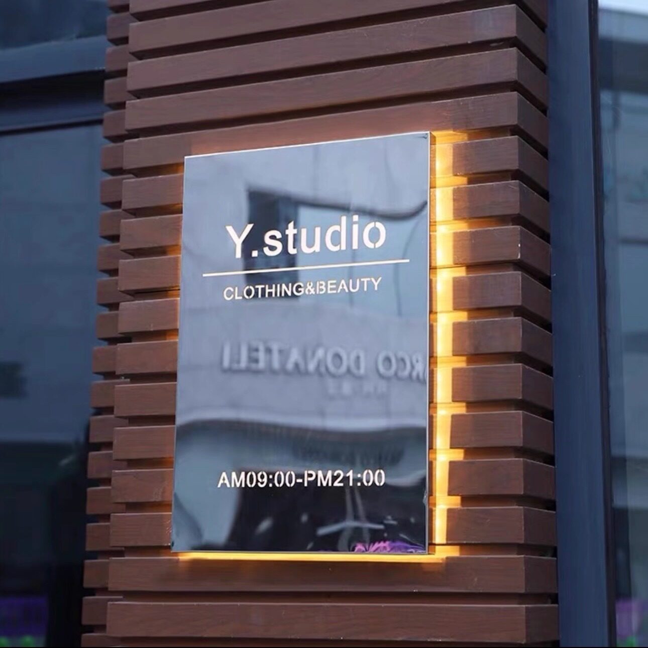 不锈钢镜面镂空发光字灯箱定制门头招牌灯牌店招logo门店牌广告牌