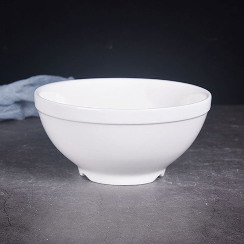 7英寸面碗汤碗家用陶瓷斗笠碗装汤面碗吃饭碗白色面条碗汤盆餐具-封面