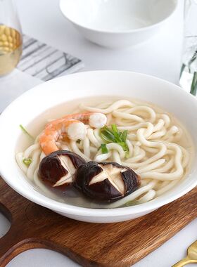 6.7.8.9英寸纯白陶瓷斗碗 沙拉碗米饭碗盛菜碗汤碗面碗可微波餐具