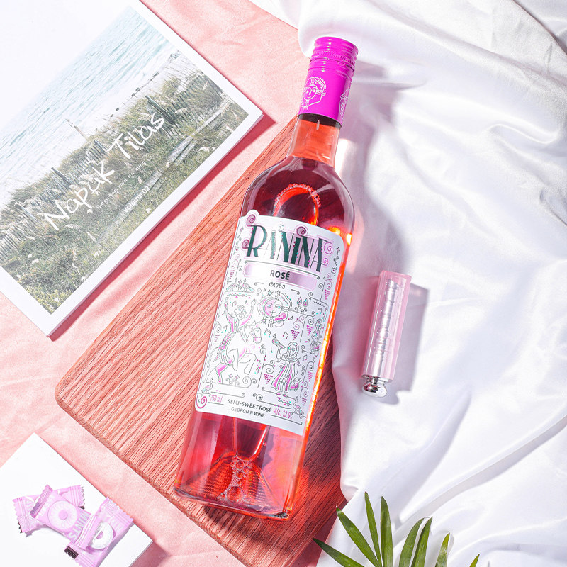 拉尼娜小矮人桃红葡萄酒750ml/瓶格鲁吉亚原瓶进口陶罐工艺甜红酒