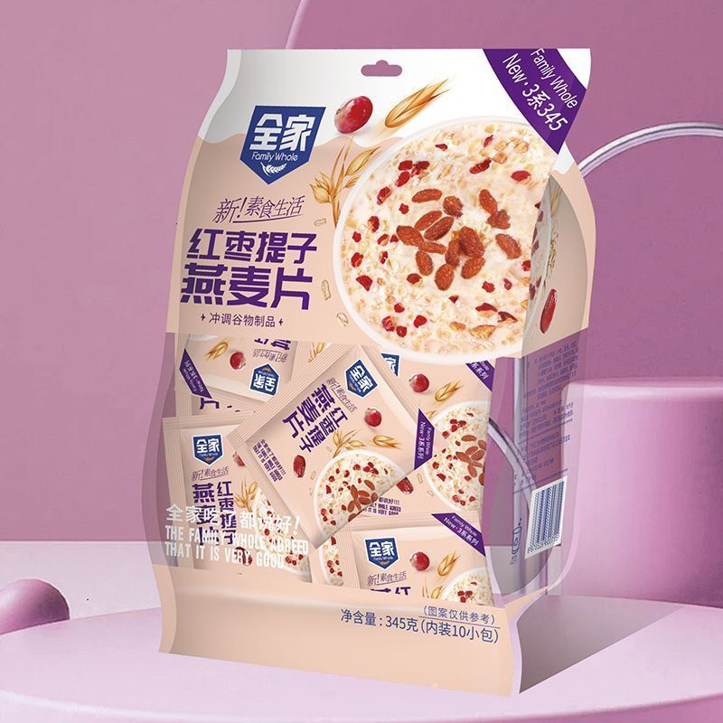 全家红豆燕麦五谷杂粮桂花坚果藕粉羹345g早餐代餐独立10小包