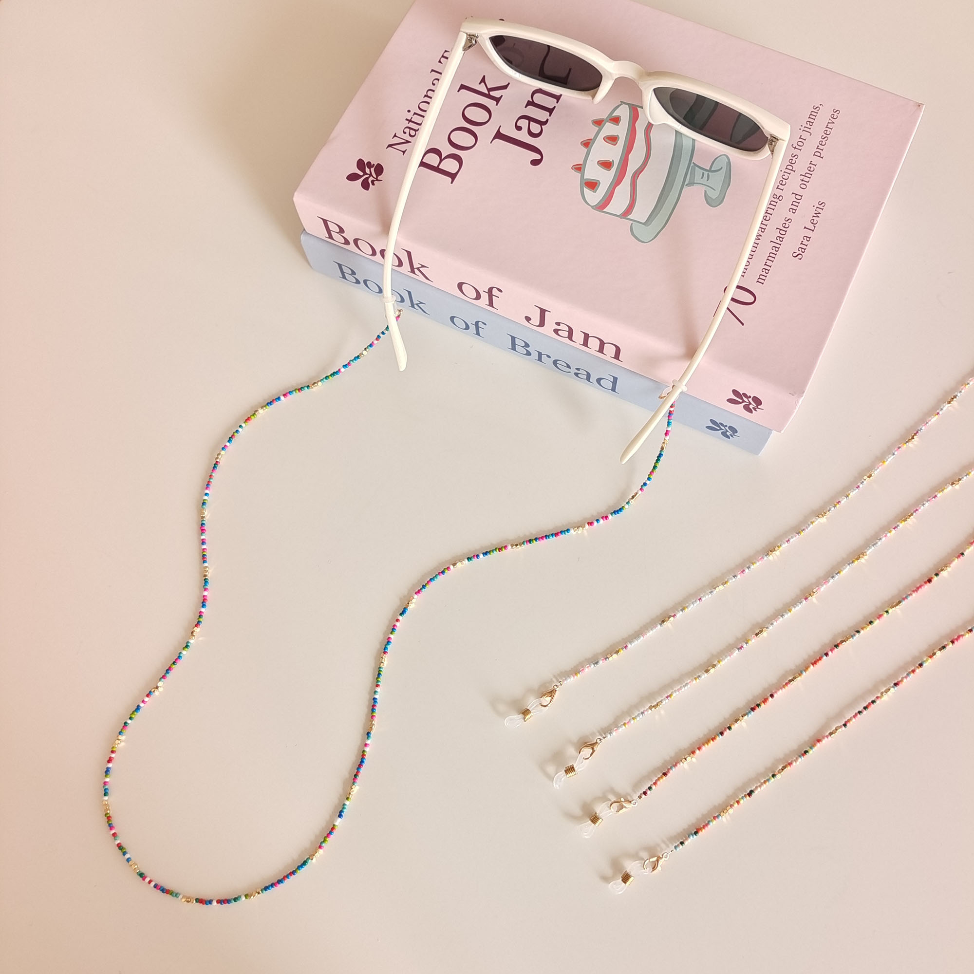 其他+眼镜链+时尚精致彩色小米珠