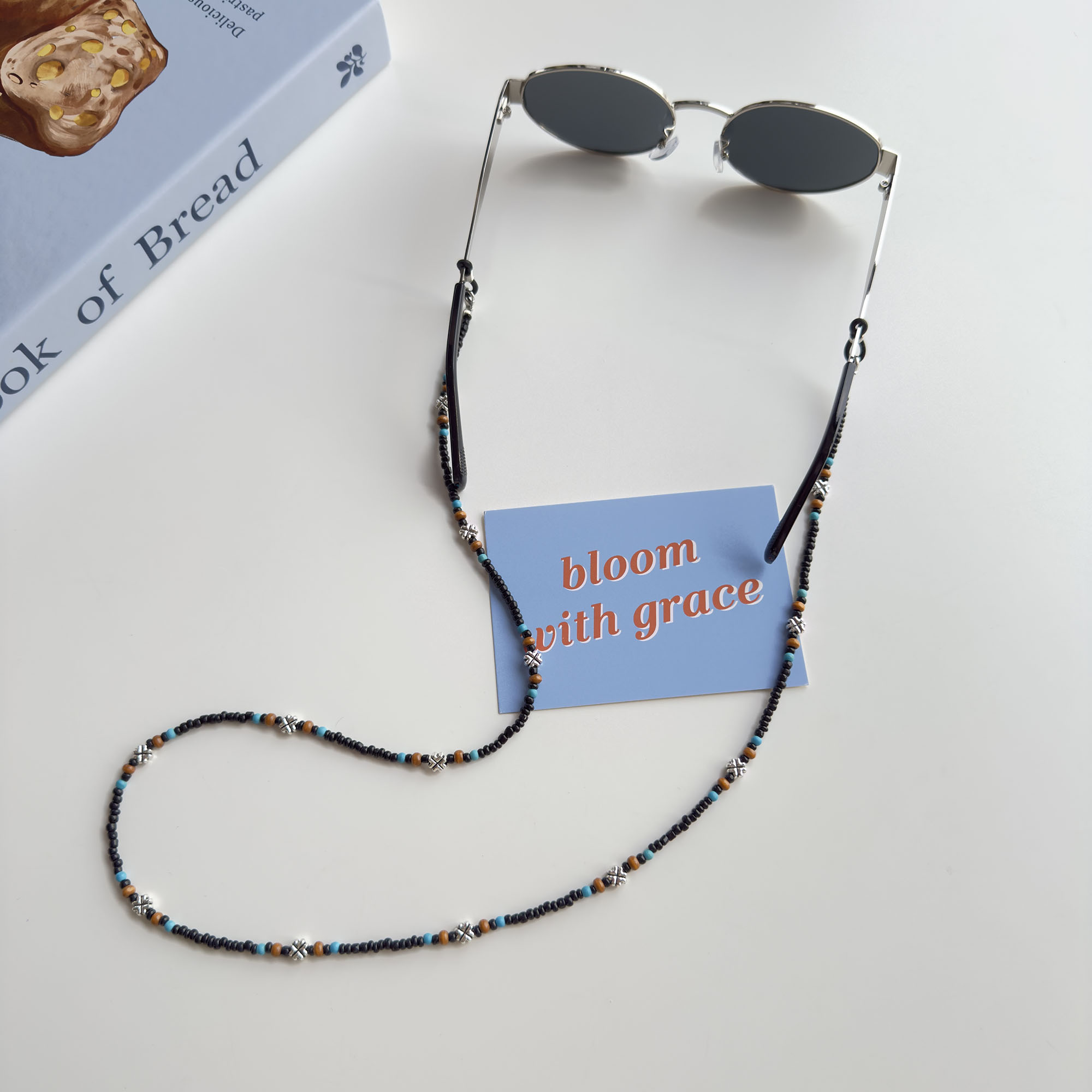 其他+眼镜链+时尚复古手工串珠链