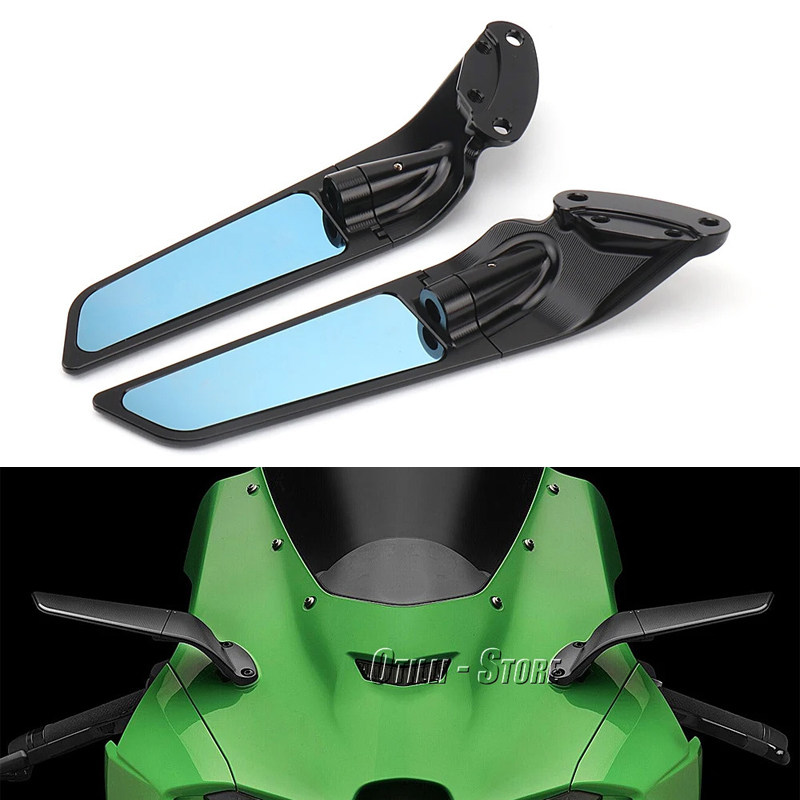 适用于川崎 Ninja ZX-10R/RR/SE 定风翼后视镜改装件后视镜改装件