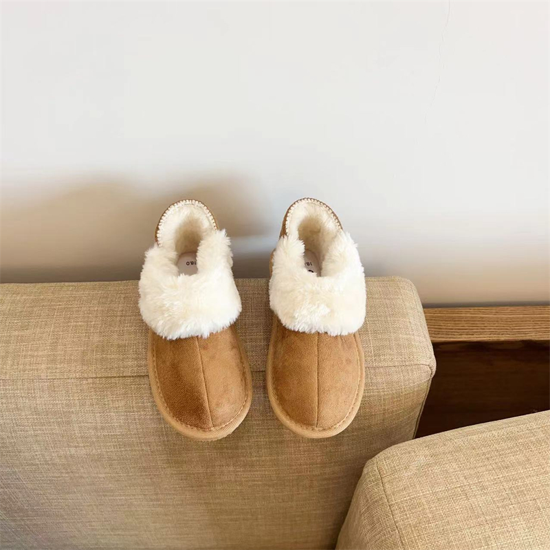 儿童棉靴毛毛鞋加绒短靴棉鞋家居