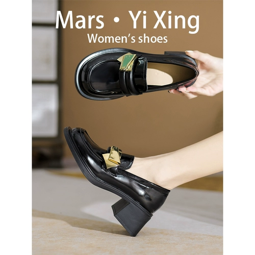 Высокая весенняя обувь для кожаной обуви, лоферы в английском стиле, из натуральной кожи