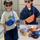 儿童包包迷你小腰包时尚 外出男童运动斜挎包可爱宝宝女童帆布胸包