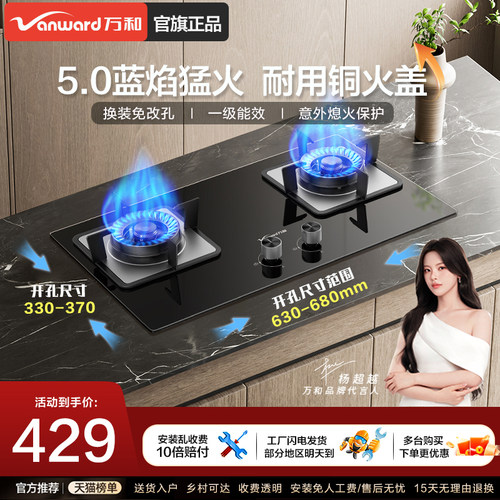 万和新品燃气灶家用厨房天然气煤气灶液化气官方旗舰店B6L60