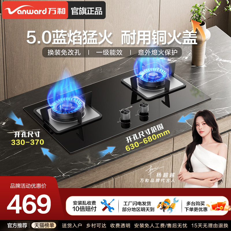 万和新品燃气灶家用厨房天然气煤气灶液化气官方旗舰店B6L60