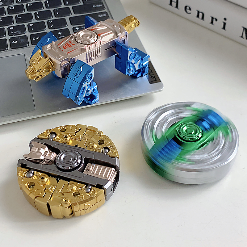 炫彩恐龙变形机器人指尖陀螺高级版旋转手指儿童转转乐玩具礼物