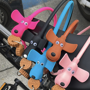 少女心新款 创意小狗自行车锁柜子锁保险锁安全锁卡通造型儿童车锁