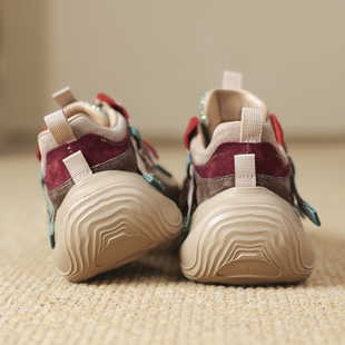 【舒适透气】真皮老爹鞋新款复古爆款厚底增高运动鞋休闲女鞋