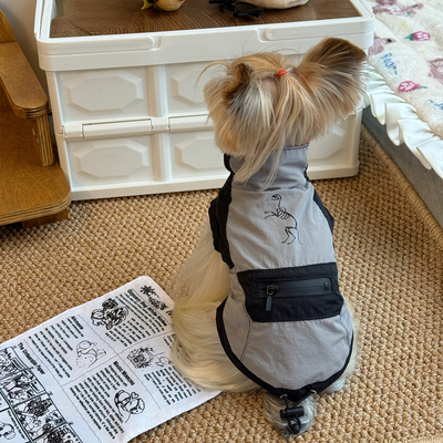 小甜粥宠物服狗狗防水防晒冲锋衣纯棉夏季薄款约克夏小型犬衣服