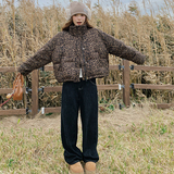 豹纹羽绒服新标50绒C195-9578-P255控388，女装羽绒服，2C196