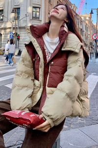 现货 加色 撞色羽绒服2C195-9198-P265控398图片