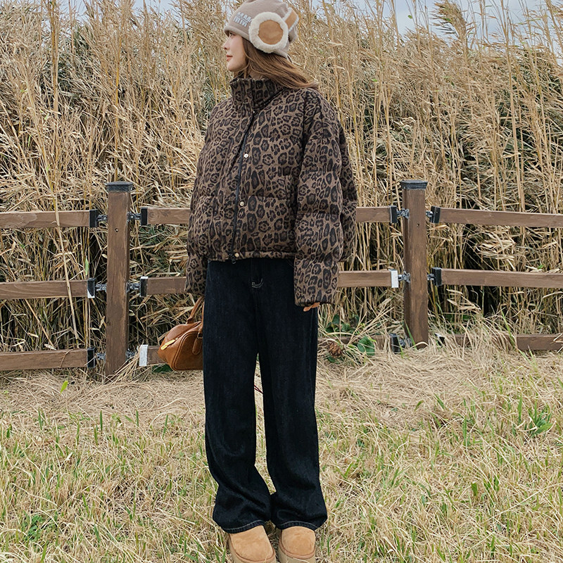 豹纹羽绒服新标50绒C195-9578-P255控388,女装羽绒服,2C196
