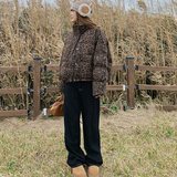 豹纹羽绒服新标50绒C195-9578-P255控388，女装羽绒服，2C196