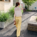 设计感钩花镂空马甲休闲裤套装女2025夏新款韩系轻熟风气质两件套，女装套装/套裙，2C196