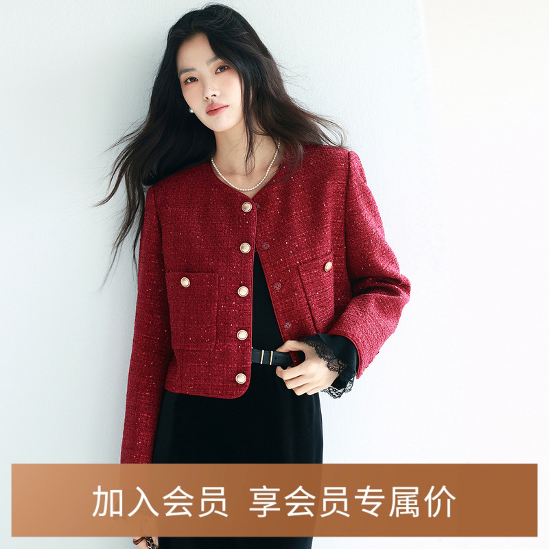 高级感短外套伊芙丽小香风