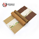 竹编茶席竹帘垫禅意隔热桌旗双面茶具配件布艺长条茶几桌布 新中式