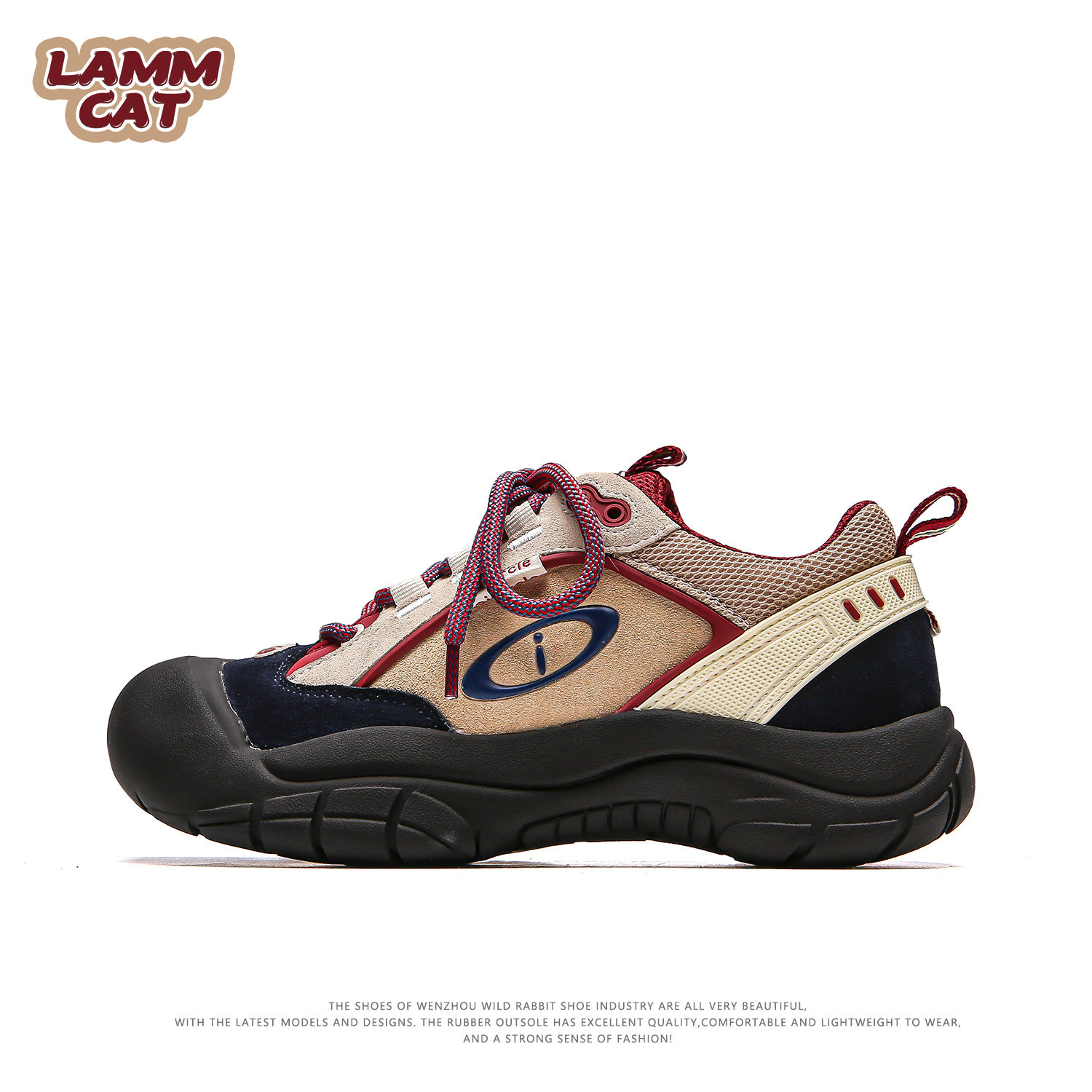 LAMMCAT丨厚底防滑登山鞋女2024秋季新款休闲徒步鞋女户外运动鞋
