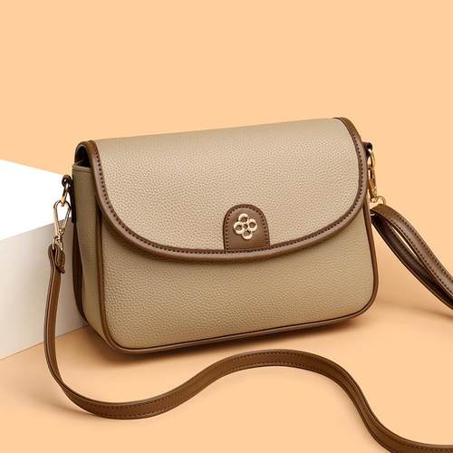 高级感包包女2025新款时尚撞色小方包小众软皮百搭简约单肩斜挎包