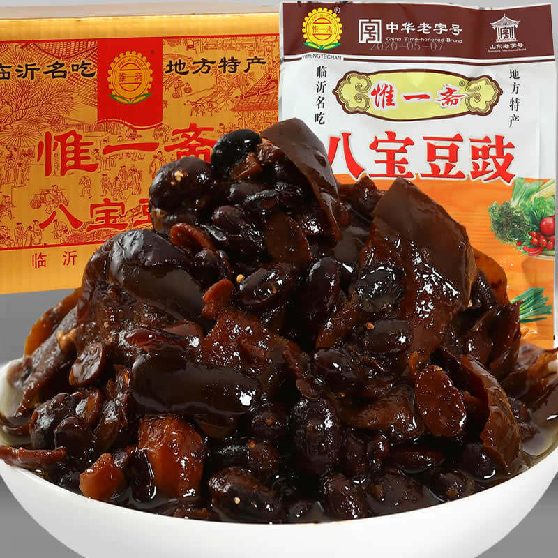 八宝豆豉临沂特产惟一斋八宝豆豉咸菜袋装山东沂蒙特产