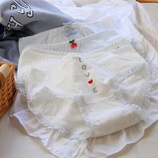 软萌可爱全棉裆抑菌少女中腰透气 女孩子内裤 纯棉女 四季 款