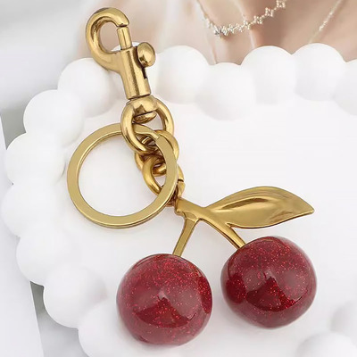 樱桃钥匙扣合金包包配件挂饰装饰