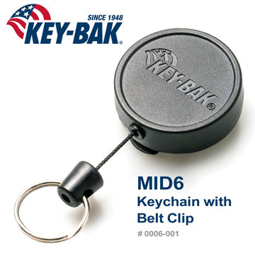 美国进口KEY-BAK户外伸缩绳钥匙扣钥匙挂扣防丢防落伸缩钥匙圈