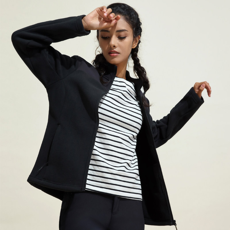 诺诗兰抓绒衣女2020秋新款保暖摇粒绒内胆pro200加厚抗静电绒外套