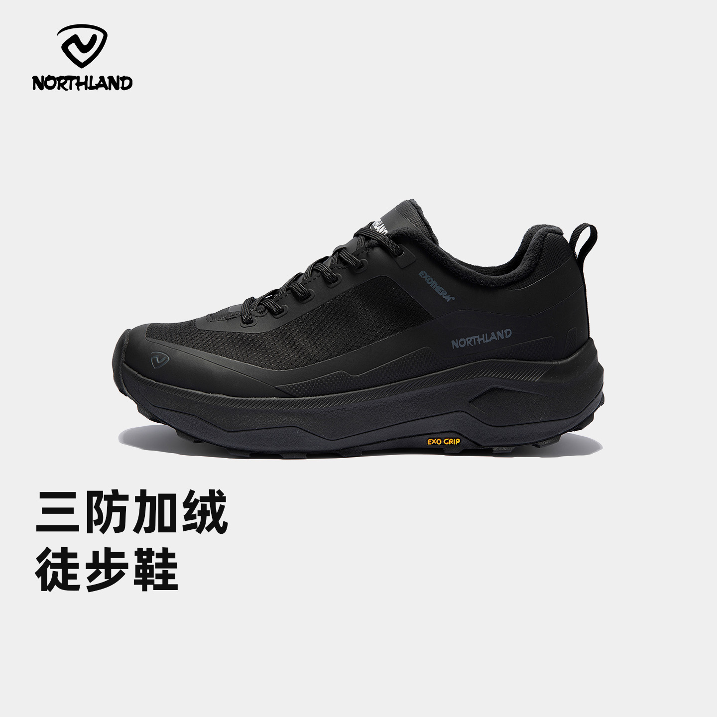 诺诗兰徒步鞋男女加绒防滑防泼