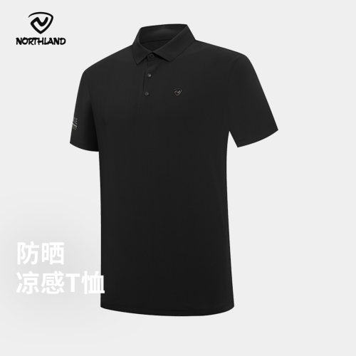男UPF40+防晒弹力诺诗兰翻领短袖