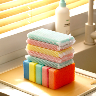 魔力海绵擦刷锅洗碗网纱海绵布百洁布网布厨房清洁去污擦彩色