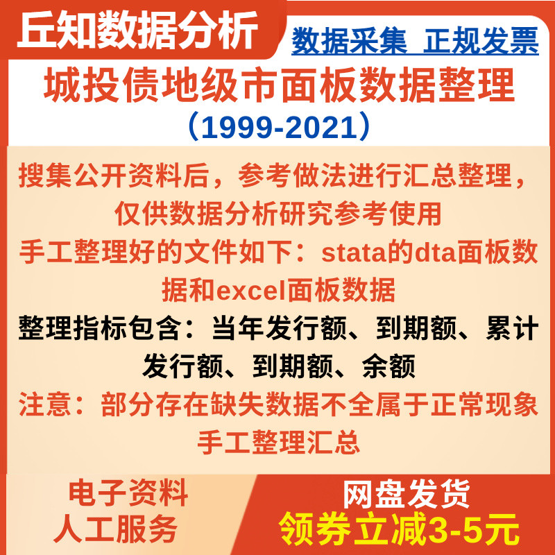 城投债地级市面板数据整理2021-1999发行额累计发行额余额到期额