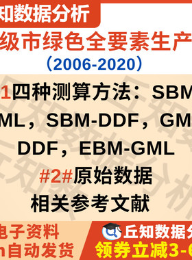 地级市绿色全要素生产率（2006-2020）Excel版本