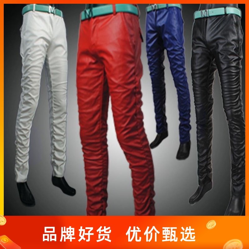 春秋新款青年男装皮裤男士修身小脚韩版潮流夜店紧身机车PU皮裤子|msdalam kategori Pakaian Lelaki, seluar kulit - dari Buy2taobao.com untuk memberikan perkhidmatan ejen Taobao profesional membeli