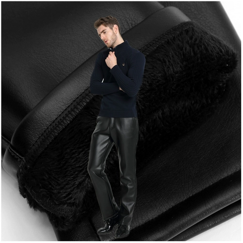 Удерживающие тепло полиуретановые зимние штаны для отдыха, для среднего возраста, увеличенная толщина, большой размер, оверсайз