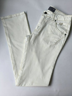 百搭休闲长裤 白色中腰直筒潮款 外贸单25504 男式 春秋款