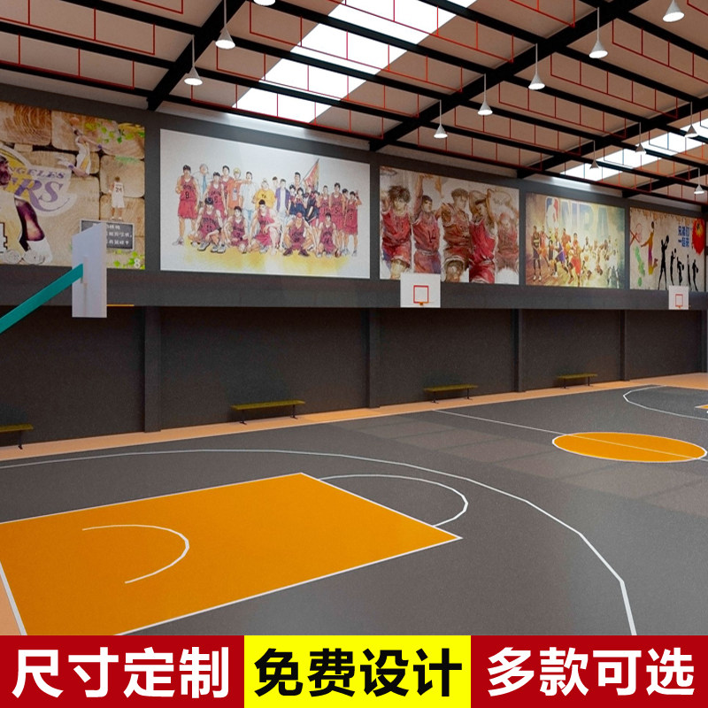 定制篮球馆壁画nba球星壁纸科比詹姆斯电视背景墙卧室客厅装饰画