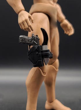 1/12兵人配件dam战术绑腿快拔枪套6寸shf人偶手办模型diy素体武器