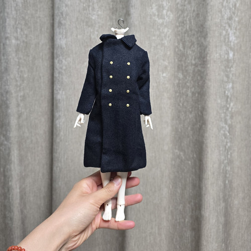 6分BJD特六阿巳素体毛呢大衣外套